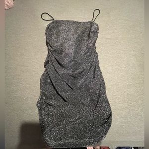 homecoming dress, black, glittery